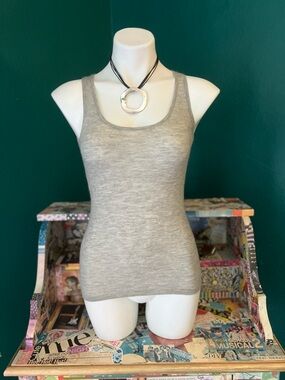 Women’s Lightweight Gray Scoop Neck Tank Top